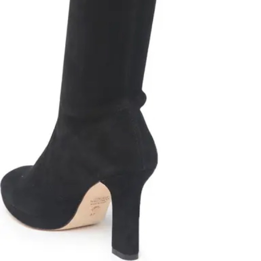 Stuart Weitzman NEW $850 Black Suede Ledyland Over The Knee Boots. Size 9.5